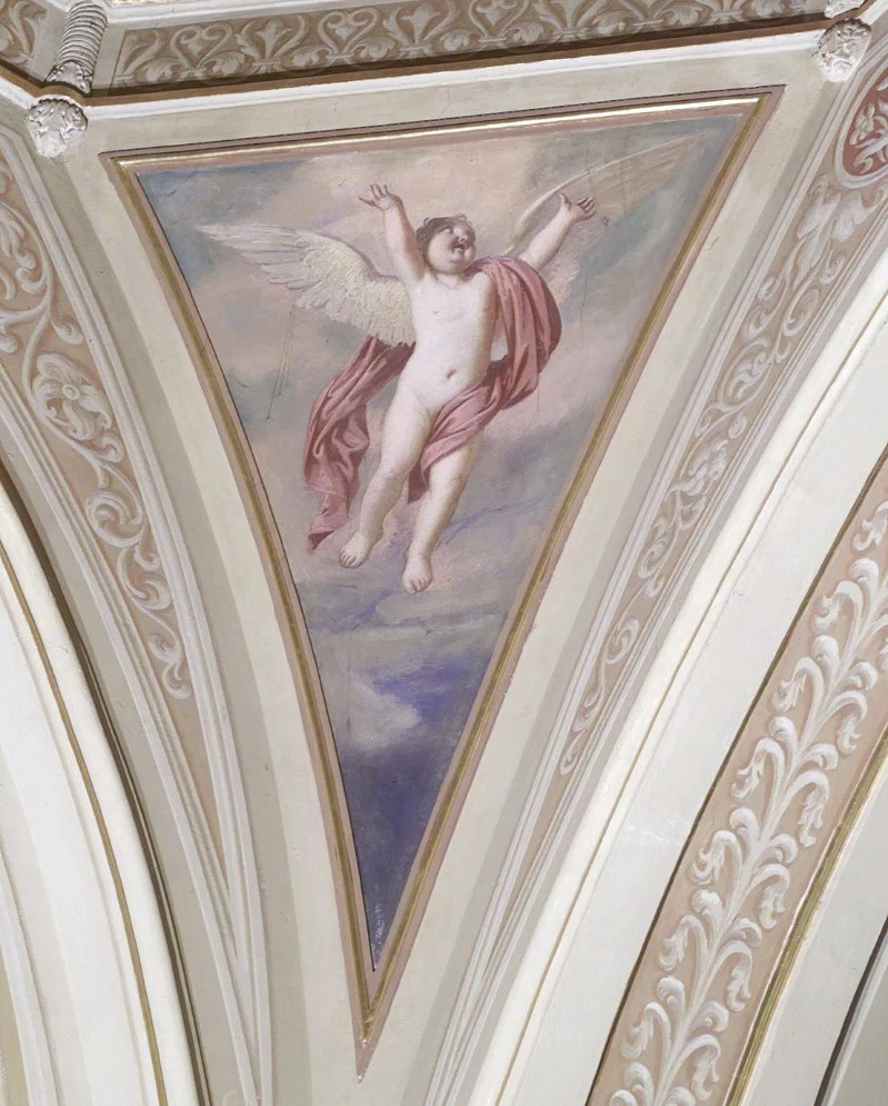 Angelo - 1866, affresco, chiesa di Santa Maria Immacolata delle Grazie, Bergamo